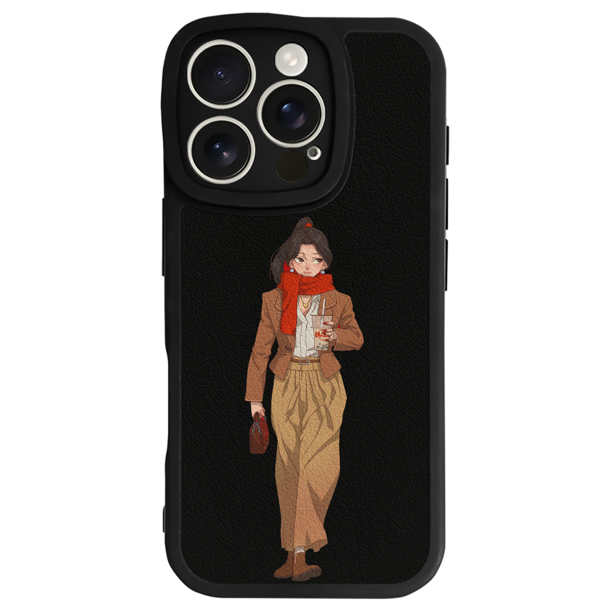 （画像用） Ne Zha 2 ナタ 魔童の大暴れ 【iPhone 16シリーズ対応】シリコンスマホケース（レザー調） 材質：シリコン
